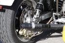 Yamaha V-max Gespann mit Sauer 2-Sitzer Wing-Racer Seitenwagen - Hinterrad mit Anschl&uuml;ssen