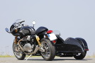 Triumph Thruxton 1200 R mit Meteor Seitenwagen - Schwenkerumbau