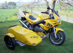Triumph Sprint RS mit Puppy-side mit Hardtop